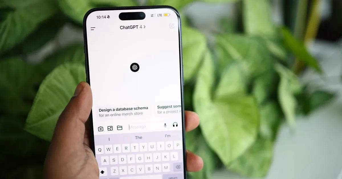 ChatGPT open on a smartphone