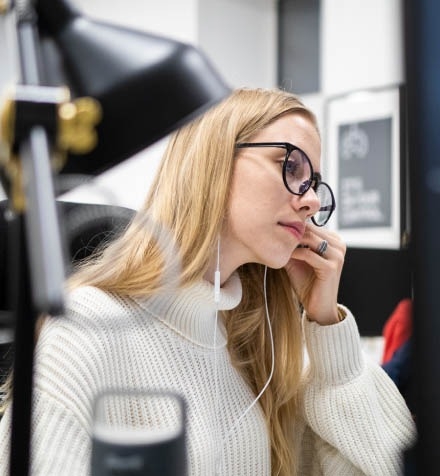 Person working on a project.
