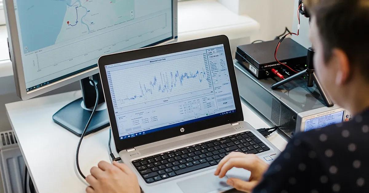 Man working on a laptop